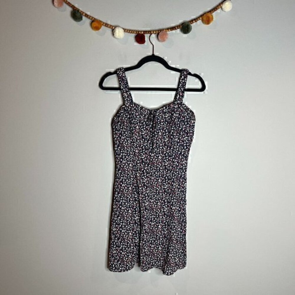 Aqua floral mini sundress